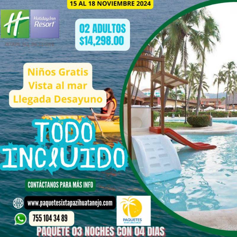 Agencia de viajes paquetes Ixtapa Zihuatanejo paquetes todo incluido hotel holiday inn en Ixtapa y hospedaje con niños gratis para disfrutar de unas vacaciones de temporada baja y vacaciones de verano 2023 en el hotel holiday inn Ixtapa 2024 paquetes temporada baja y vacaciones de verano en Ixtapa Zihuatanejo. Todo incluido hotel holiday inn en Ixtapa vacaciones de temporada baja y vacaciones de verano 2023. Promociones Ixtapa Zihuatanejo 2024 todo incluido. Reservas y promociones con agencia de viajes paquetes Ixtapa Zihuatanejo para hotel holiday inn Ixtapa. Zihuatanejo desde Morelia. Paquetes todo incluido Ixtapa Zihuatanejo en autobús. Descuentos agencia de viajes paquetes todo incluido Ixtapa Zihuatanejo comentarios de los hoteles en Ixtapa Zihuatanejo. Ofertas paquetes hotel holiday inn Ixtapa Zihuatanejo todo incluido temporada vacaciones temporada vacaciones temporada baja domingo a jueves 2024 en Ixtapa Zihuatanejo 2023. hotel holiday inn Ixtapa temporada vacaciones temporada vacaciones temporada baja y vacaciones de verano 2023. Tarifas especiales hotel EMPORIO Ixtapa todo incluido temporada vacaciones temporada baja 2023.ofertas paquetes en hoteles sobre la playa en Ixtapa Zihuatanejo. Agencias de viajes que vende paquetes todo incluido en Ixtapa Zihuatanejo. Actividades para realizar en el destino de Ixtapa Zihuatanejo. Ofertas de paquetes de los hoteles en Ixtapa Zihuatanejo año 2024.playas para visitar en el destino de Ixtapa Zihuatanejo. Restaurantes recomendados en el destino de Ixtapa Zihuatanejo, promociones vacaciones temporada de vacaciones temporada baja 2023 agencia de viajes paquetes IXTAPA Zihuatanejo temporada vacaciones temporada baja y vacaciones de verano 2024, comentarios hoteles de Ixtapa Zihuatanejo, quejas del servicio, niños gratis en Ixtapa Zihuatanejo, playas de Ixtapa Zihuatanejo.